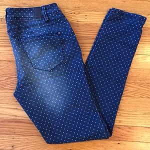 Polka Dot Ankle Length Jeans